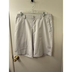 PGA Tour Men's Size 34 Khaki/Beige Golf Shorts Flat Front EUC